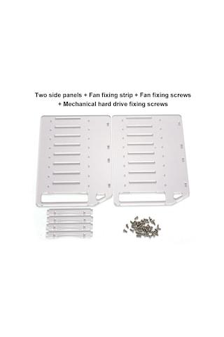 Samdoo Akrilik Disk Rafı 4-10 Konumlu, Dıy Kolay Kurulum, Soğutma Ve Sabitlik Artırıcı, Transparent Malzeme