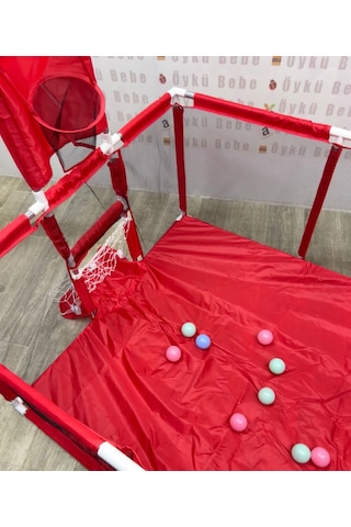 Mamma Öykü Bebe Basket Potalı Kale Güvenli Bebek Ve Çocuk Oyun Alanı Oyunpark 122x180 Oyun Matı Ve Topları