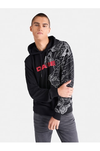 Colin's Colins Regular Fit Baskılı Siyah Erkek Sweatshirt Cl1064893 Siyah