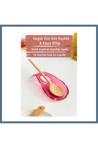 Buradabulabilirsin Akrilik Mürdüm Tezgah Üstü Kirli Kaşıklık & Kepçe Altlığı Bbz