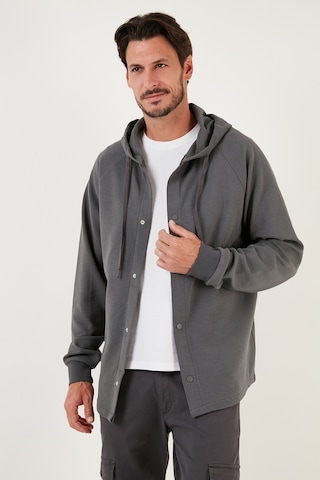 Buratti Pamuklu Kapüşonlu Relaxed Fit Erkek Gömlek 5905468 Antrasit