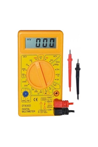 Dt-830d Dijital Multimetre Dt830d Ölçü Aleti - Avometre Sarı N11.1562