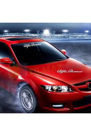 Alfa Romeo Yazı Ön Arka Cam Oto Sticker Araba Yapıştırma 1 Adet