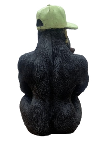 Benzersiz Şapkalı Goril Figürü El Yapımı Koleksiyonluk Biblo