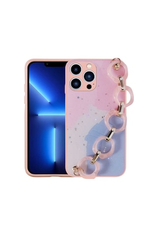 Apple Uyumlu iPhone 13 Pro Max Kılıf Zore Elsa El Askılı Tutacaklı Kılıf