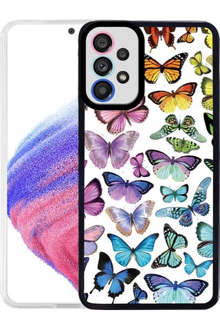 Zore Galaxy Uyumlu A33 5g Kılıf Msra M-fit Desenli Kapak - Butterfly No3 Butterfly No3