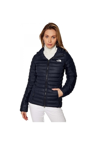 The North Face Stretch Down Hoodie Kapüşonlu Kadın Mont Lacivert