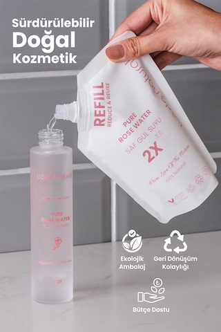 Bade Natural Gül Suyu Gözenek Sıkılaştırıcı Aydınlatıcı Tonik Refill 200 ML