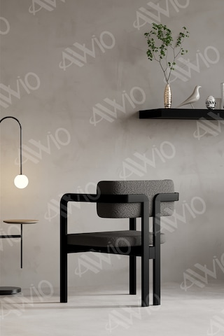 Avvio Sophia Tokyo Sandalye Siyah Mutfak Salon Yemek Odası Sandalyesi Demonte Metal Ayak Antrasit