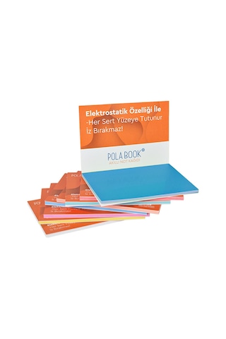 Elektrostatik Yapışkanlı Akıllı Not Kağıdı 7x10 Cm 50 Sayfa Pratik Ofis Not Defteri Mavi