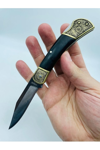 Microtech Ahşapkasa Siyah Kamp Çakı //a3255-21cm Sarı - Siyah