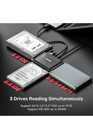 Unıtek Usb3.0 To Ide + Sata Iı Dönüştürücü Y-3324-eu