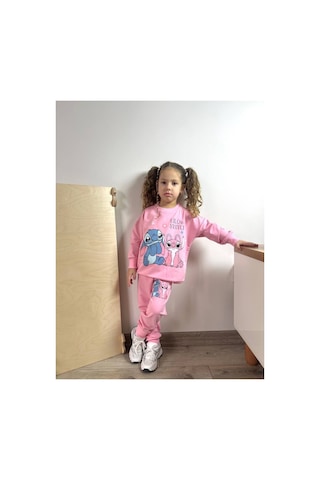 Fleurs Chic Yeni Sezon Fleurs Kids Stitch Takım Pembe
