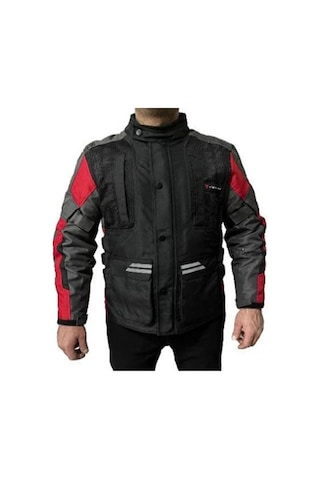 Venom Motosiklet Montu Tourex 4 Mevsim Ce Sertifikalı Long Touring Mont Kırmızı-siyah