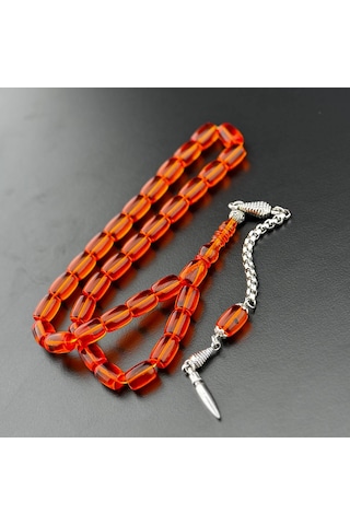 Kaliteli Ateş Kehribar Tesbih Hcz-model Kgıtymer Turuncu