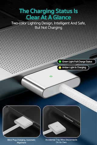 Apple MacBook Uyumlu Type-c To Magsafe 3 Hızlı Şarj Kablosu 140w 2 Metre