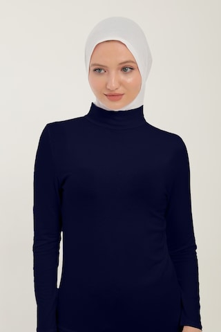 Sonbaharmoda Kadın Uzun Kollu Yarım Balıkçı Yakalı Penye Likralı Body - Lacivert Lacivert