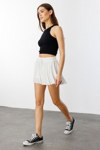Genius Store Genıus Store Bol Kesim Taytlı Spor Şort Kadın - Beyaz