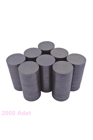 Ferrit Mıknatıs Oxit Magnet Çap 10 Mm Kalınlık 3 Mm Yuvarlak Kömür - 2.000 Adet