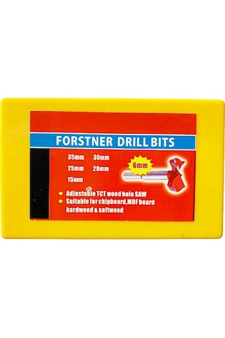 5 Parça Menteşe Mumluk Açma Freze Matkap Uç Set 15 20 25 30 35 Mm