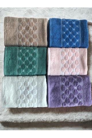 Miosse Pure 50x100 6'lı Paket Lüks Pamuklu El Ve Yüz Havlusu Misafir Havlusu Çok Renkli