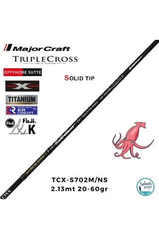 Major Craft Triple Cross Tcx-s702m/ns Offshore Sutte 2.13mt 20-60gr 2p Kalamar Spin Kamış