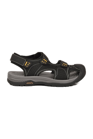 Voyager Erkek Outdoor Trekking Sandalet Kapalı Burun Cırtlı Günlük Yürüyüş Siyah E337 M