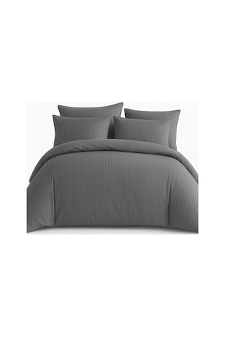 Çift Kişilik Çizgili Saten Nevresim Takımı%100 Pamuk 200x220 - Yumuşak Dokulu Lüks Nevresim Takımı - 4 Parça - Çok Renkli