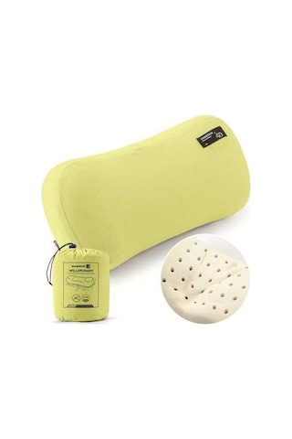 Trendooze Sunshine022 Hıkeman Gri Hafızalı Köpük Kamp Yastığı Mevsimlik Seyahat Outdoor Kompakt Taşıma Çantası Gri Gri