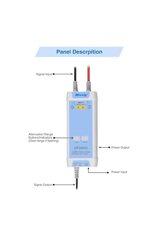 MICSIG DP20003 Diferansiyel Probe, 5600V