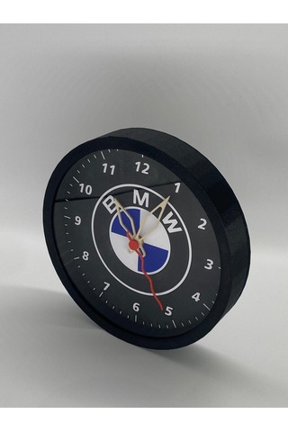 Bmw Stilli, Siyah Kasa Duvar Saati Siyah