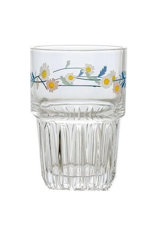 Küçük Papatyalar Baskı Cam Kahve Kupa Yaratıcı Cam Bardak Çay Süt Limon Suyu İçme Kupası Ev Drinkware Latte Kupalar Beyaz A