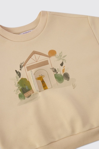 Panço Erkek Bebek Baskılı Açık Yeşil Sweatshirt