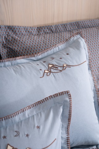 Puffy Haus Çift Kişilik Ranforce Nevresim Takımı - Mavi MAVI