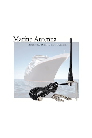 Motion003 Horizon Icom Cobra Ham Radyolar İçin Deniz Telsizi Tekne Vhf Deniz Radyoları Anteni 5 Metre Rg58 Kablo Pl259 Bağlantı