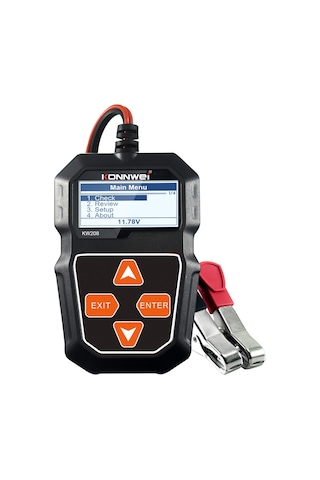 Yuntech01 Konnweı Kw208 Plastik Siyah Araba Aküsü Yük Test Cihazı