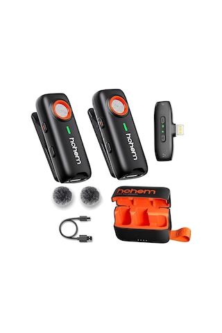 Hohem Mıc-01 Wireless 2 Kişilik Yaka Mikrofonu Lightning