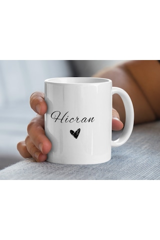 Hicran İsimli Kupa Bardak, İsimli Bardak, Hediye Kupa Bardak, Kahve Kupa Bardak Beyaz