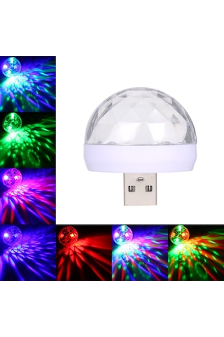 Geeksen Usb Girişli Led Neon Işık, Ses Aktifli Rgb Renkler, Mini Taşınabilir, Ev Partileri Ve Dekorasyon İçin Şeffaf