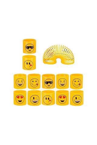 Emoji Stres Yayı Oyuncak Stres Yayı - 6 Cm Çapında - 3 Adet