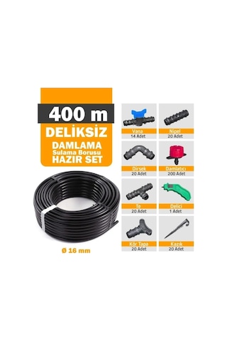 Eltar 400 Metre Deliksiz Düz Damla Sulama Sistemi Ve Ek Parçaları Eltar 400 Metre Deliksiz Düz Damla Sulama Sistemi Ve Ek Parçaları