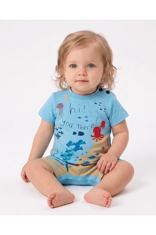 Caramell Bebek Tulumu - Te4950 Aquarium - Mint Gri
