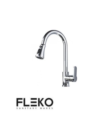 Fleko Krom Spiralli Mutfak Bataryası Spiralli Mutfak Musluğu Mutfak Dekor Krom