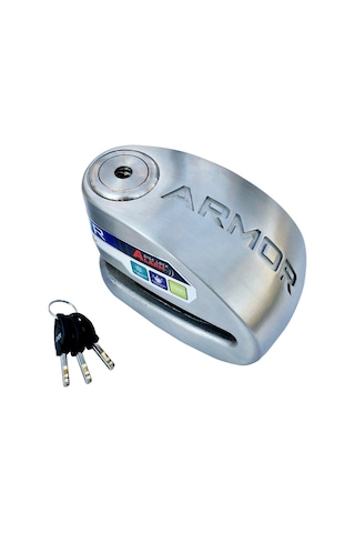 Armor 614 Mva Alarmlı Motorsiklet Disk Kilidi Mil Çapı 14mm Paslanmaz Çelik