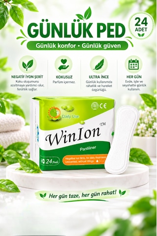 Winion Winalite Pantiliner Günlük Ped Yeşil 24'lü