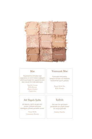 Dasique Mat Ve Işıltılı Renk Seçenekleri Sunan Far Paleti Shadow Palette 07 Milk Latte 07 Milk Latte