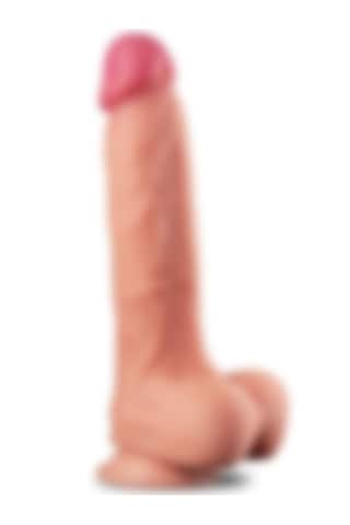 Fastieshop Çift Katmanlı Platinyum Silikon Realistik Dildo - 25 Cm