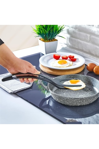 Pratik Yanmaz Yapışmaz Sert Plastik Maşalı Spatula Mutfak Yemek Servis Spatulası Diğer