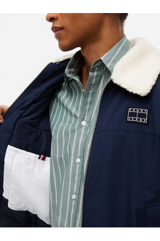 Tommy Hilfiger Tjm Flag Avıator Jacket Erkek Mavi Mont - Dm0dm23499
