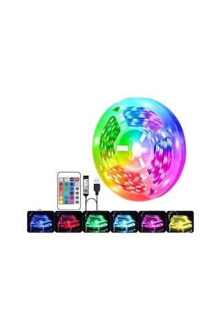 Ceylan Adam Rgb Şerit Led 10 Metre Led Işık Kumanda İle Kontrol Rgb